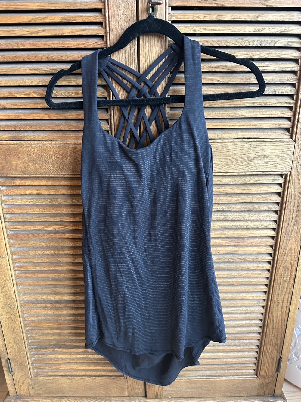lululemon athletica Black Strappy Back Tank